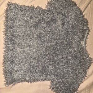 Zara Fluffy Gray T-shirt